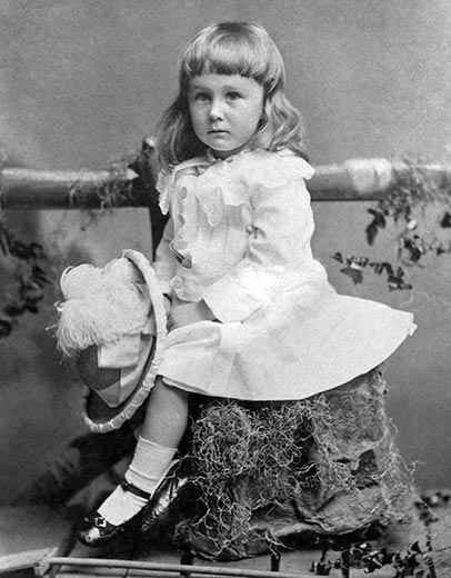 Franklin Roosevelt around 3 years old (Image from Smithsonian)