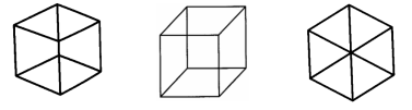 Necker cube and flat projections